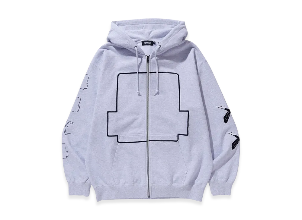 XLARGE Speed Zip Up Hooded Sweatshirt "Navy"