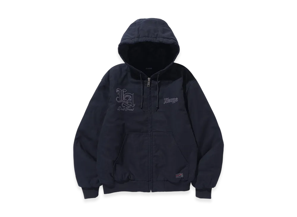 XLARGE Patched Old English Hooded Work Jacket "Black"