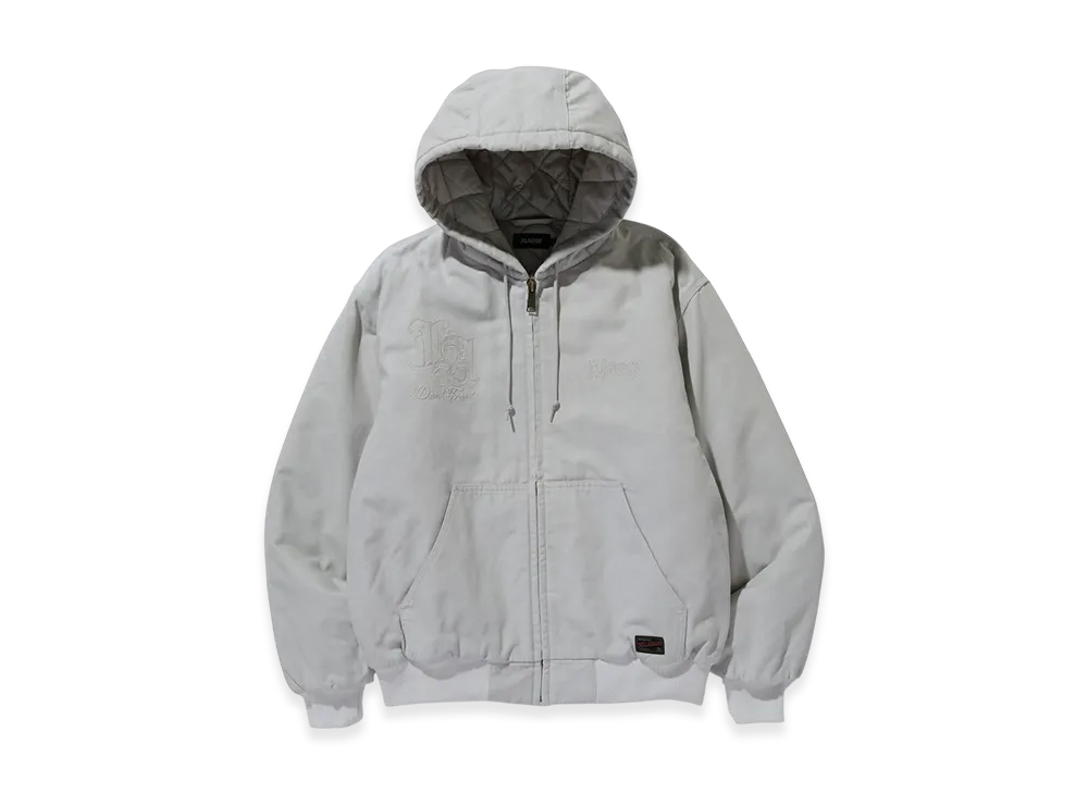 XLARGE Patched Old English Hooded Work Jacket "Grey"