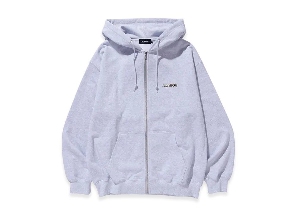 XLARGE OG Box Zip Up Hooded Sweatshirt "Ash"
