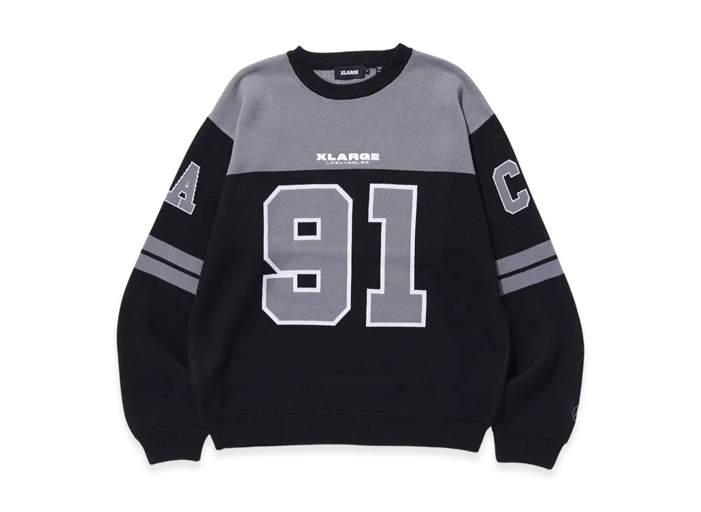 XLARGE Football Sweater "Black"