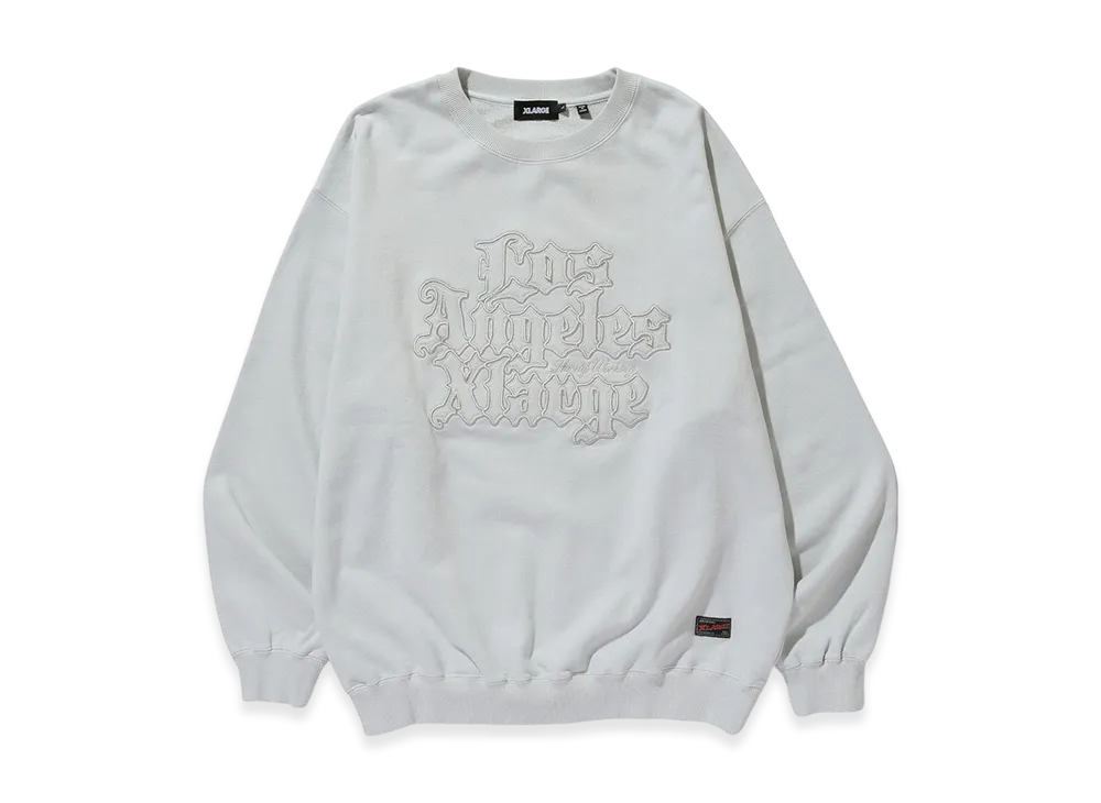 XLARGE Patched Old English Crewneck Sweatshirt "Grey"