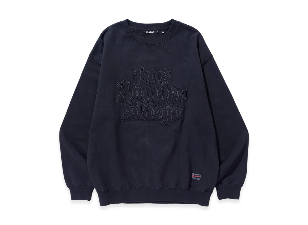XLARGE Patched Old English Crewneck Sweatshirt "Black"
