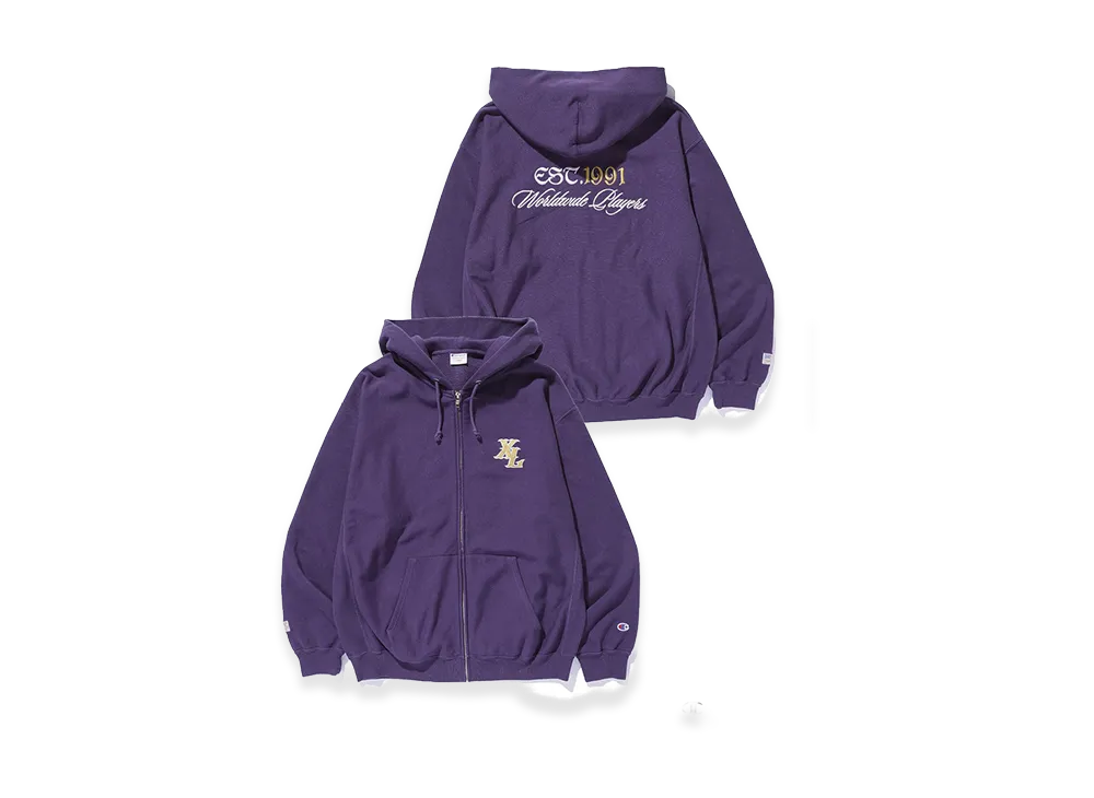 XLARGE x Champion Zip Up Hooded Sweatshirt "Purple"