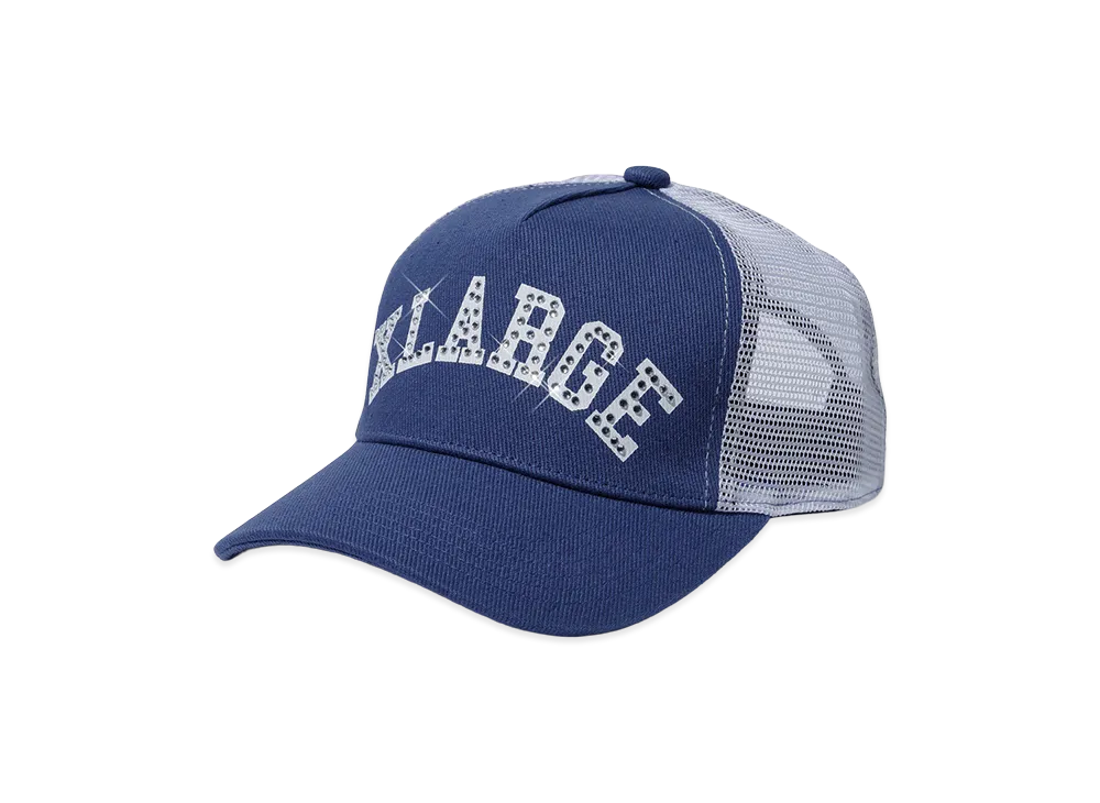 XLARGE Rhinestone Logo Mesh Cap "Navy"