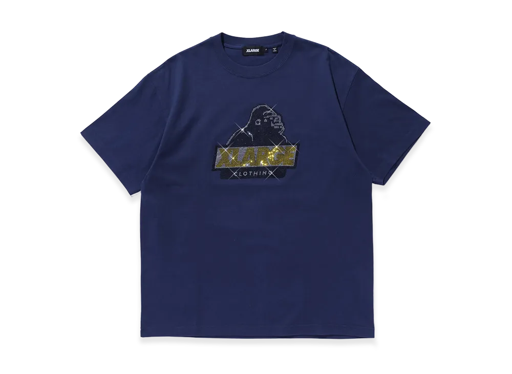 XLARGE Rhine Stone Slanted OG S/S Tee "Navy"