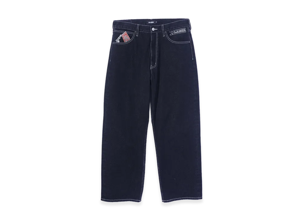 XLARGE Embroidered Denim Pants "Black"