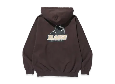 XLARGE Old OG Zip Hooded Sweatshirt "Brown"