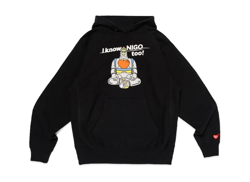 HUMAN MADE x I KNOW NIGO TOO Heavyweight Hoodie "Black"