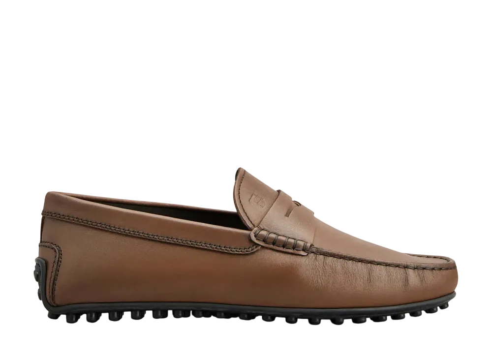 TOD'S City Gommino Driving Shoes in Leather "Brown"