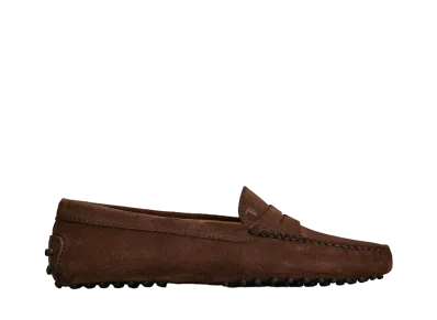 TOD'S Women's Gommino Driving Shoes in Suede "Brown"