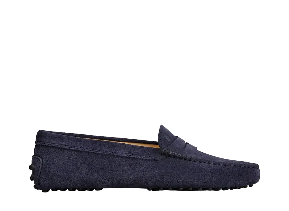 TOD'S Women's Gommino Driving Shoes in Suede "Blue"