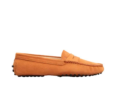 TOD'S Women's Gommino Driving Shoes in Suede "Orange"