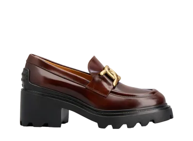 TOD'S Women's Kate Loafers in Leather "Brown" XXW08D0HR40SHAS003