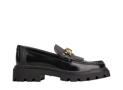 TOD'S Women's Fringed Loafers in Leather "Black" XXW08J0GF80SHAB999