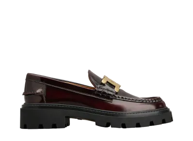 TOD'S Women's Kate Loafers in Leather "Bordeaux" XXW08J0HL60SHAR810