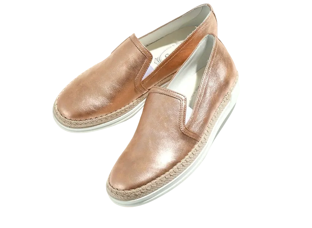 TOD'S Women's Espadrille Slip On "Pink Gold" XXW0TV0J97Z09PG604