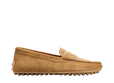 TOD'S Women's City Gommino Driving Shoes in Suede "Brown" XXW10L00010RE0S816