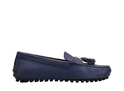 TOD'S Women's City Gommino Driving Shoes in Leather "Blue" XXW10L0ID506VAU800