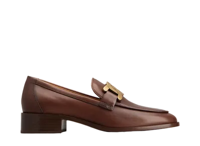 TOD'S Women's Kate Loafers in Leather "Brown" XXW28K0FR00NF5S607