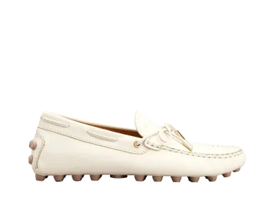 TOD'S Women's Bubble Gommini in Leather "Cream" XXW52K05030N6MC019