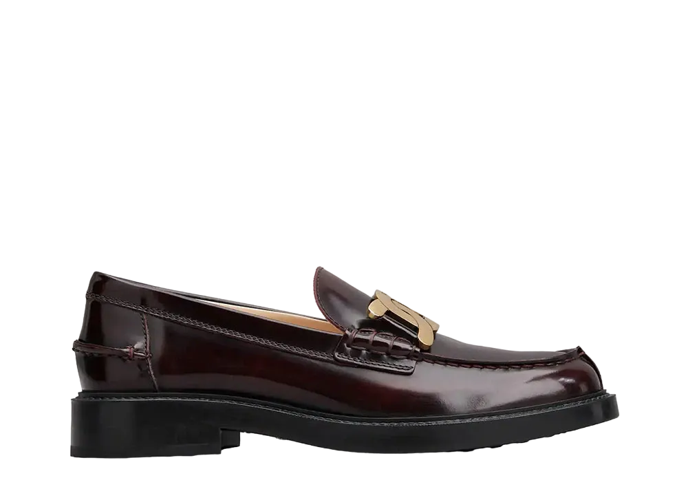 TOD'S Women's Kate Loafers in Leather "Bordeaux" XXW59C0EN90SHAR810