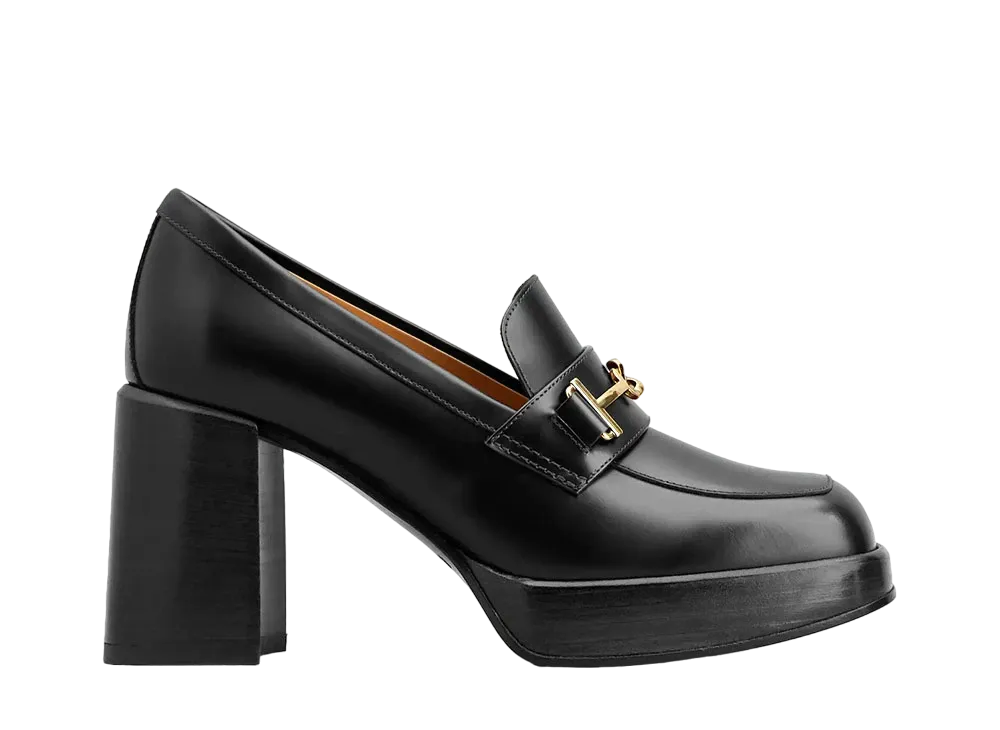 TOD'S Women's Loafers in Leather with Heel "Black" XXW82K0HI30RXNB999