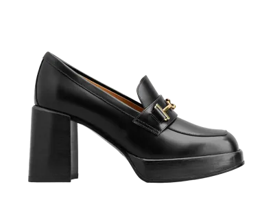 TOD'S Women's Loafers in Leather with Heel "Black" XXW82K0HI30RXNB999