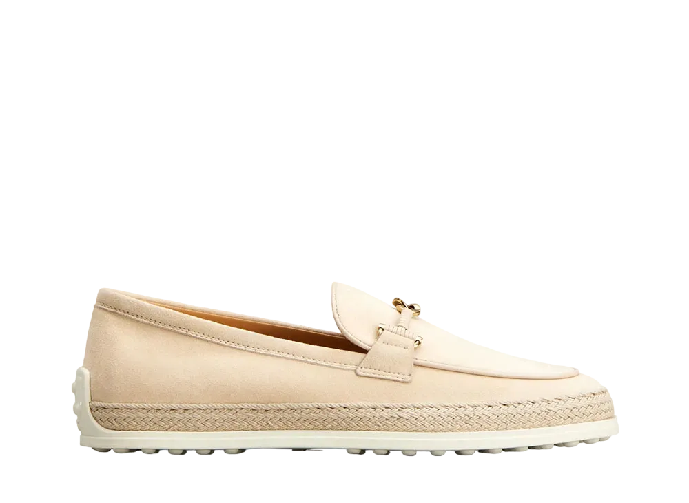 TOD'S Women's Loafers in Suede "Beige" XXW92K0HZ00D8WC600