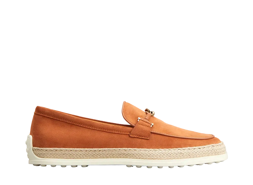 TOD'S Women's Loafers in Suede "Orange" XXW92K0HZ00D8WG832