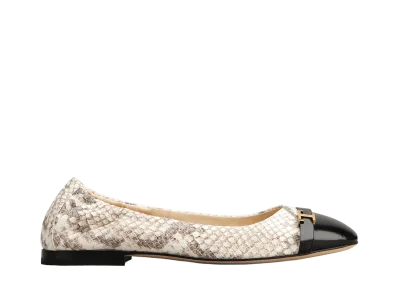 TOD'S Women's Ballerinas in Leather "Python" XXW94K0HZ30T89GKKE