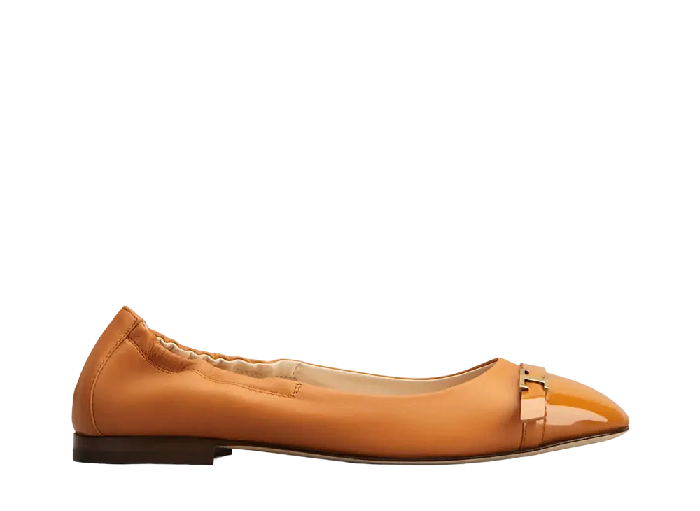 TOD'S Women's Ballerinas in Leather "Brown" XXW94K0HZ30T8AFEQE