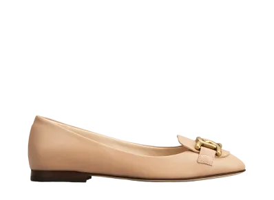 TOD'S Women's Kate Ballerinas in Leather "Pink" XXW94K0IB70OONM031