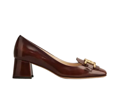 TOD'S Women's Kate Pumps in Leather "Brown" XXW96K0IB80SHAS003