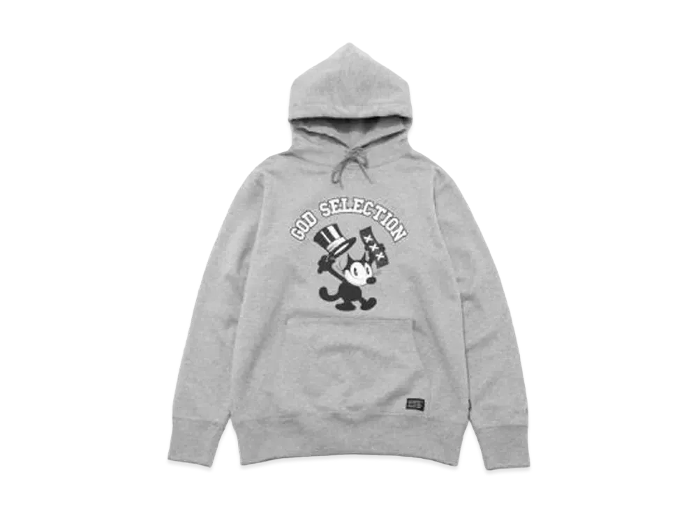 GOD SELECTION XXX x FELIX THE CAT HOODIE GX-A22-FEHD-01 "Gray"
