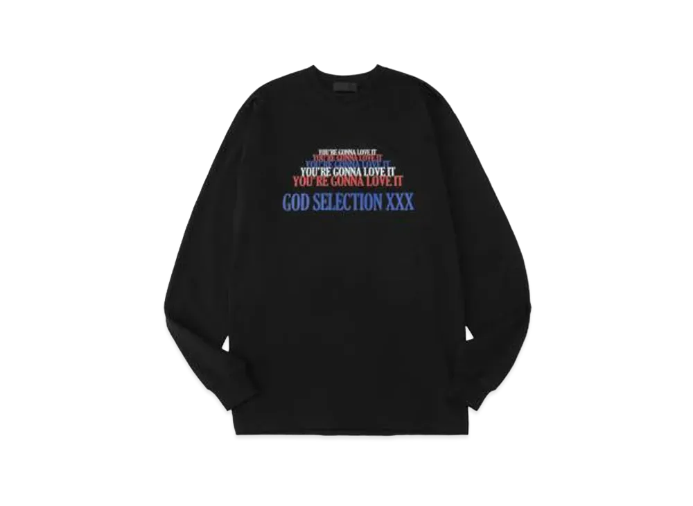 GOD SELECTION XXX LONG SLEEVE T-SHIRT GX-A21-LT-07 "Black"