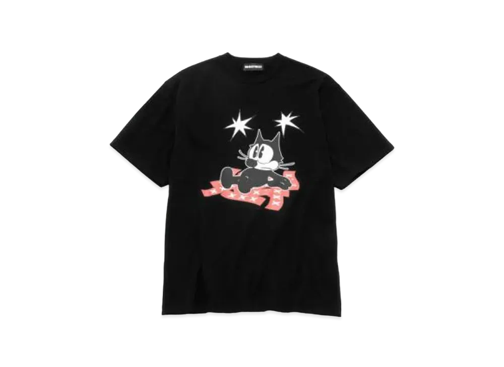 GOD SELECTION XXX x FELIX THE CAT T-SHIRT GX-A22-FEST-01 "Black/Red"