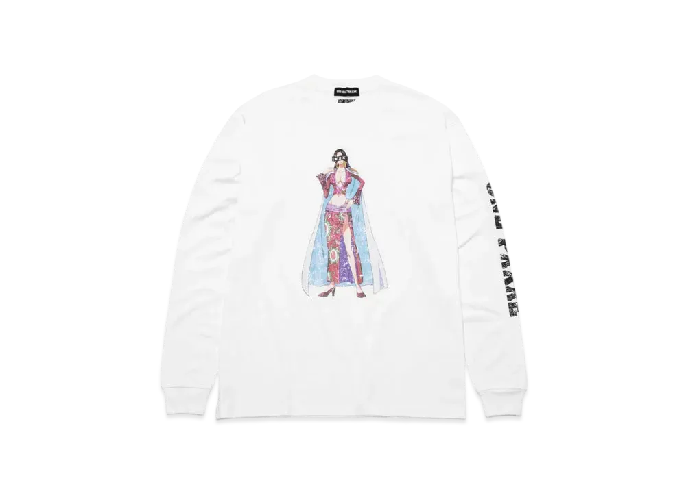 GOD SELECTION XXX x ONE PIECE LONG SLEEVE T-SHIRT GX-S21-LT-02 "White"
