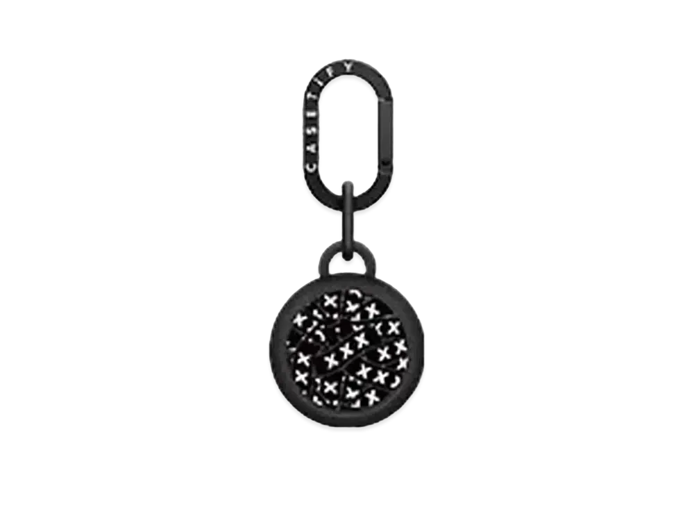 GOD SELECTION XXX x fragment design x CASETiFY Sticker Logo Black AirTag Holder "Liquorice black"
