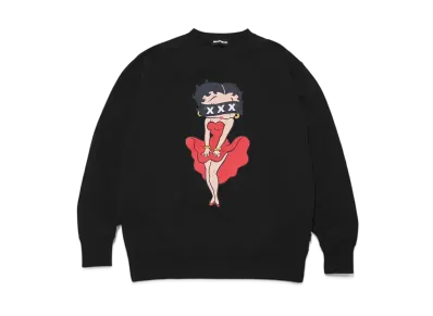 GOD SELECTION XXX x Betty Boop Sweatshirts GX-A24-BBCN-01 "Black"
