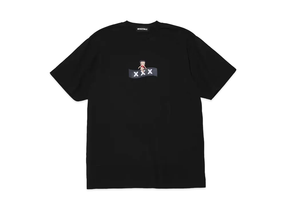 GOD SELECTION XXX x Betty Boop T-shirts GX-A24-BBST-01 "Black"