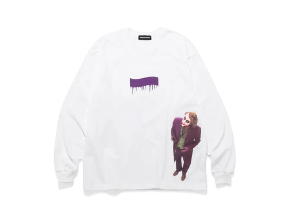 GOD SELECTION XXX x The Dark Knight Long Sleeve T-shirt GX-A25-DNLT-01 "White"
