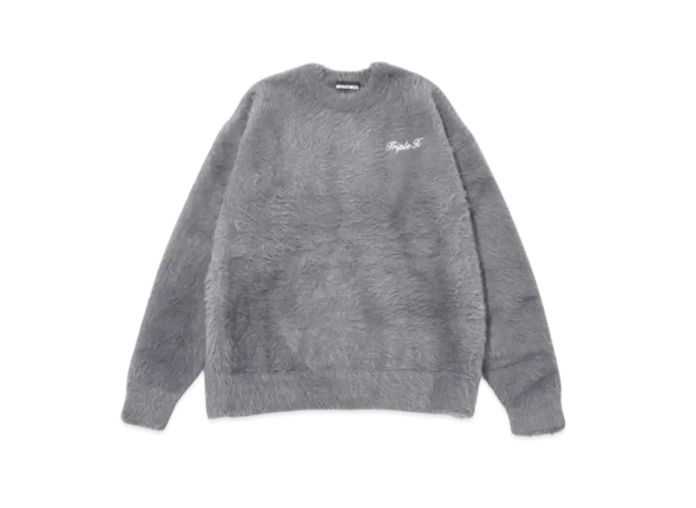 GOD SELECTION XXX Shaggy Crew Neck GXL-A25-KN-02 "Gray"
