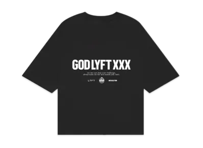 GOD SELECTION XXX x LYFT Limited Extra Big Logo T-Shirt "Black"