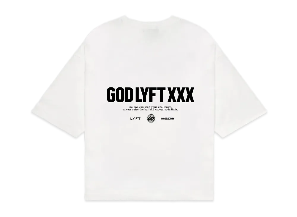 GOD SELECTION XXX x LYFT Limited Extra Big Logo T-Shirt "White"