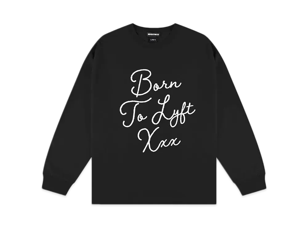 GOD SELECTION XXX x LYFT Limited Cursive Logo Long T-Shirts "Black"