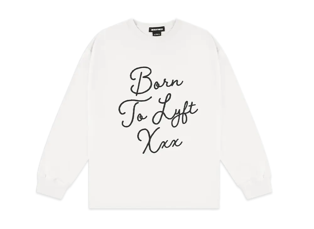 GOD SELECTION XXX x LYFT Limited Cursive Logo Long T-Shirts "White"