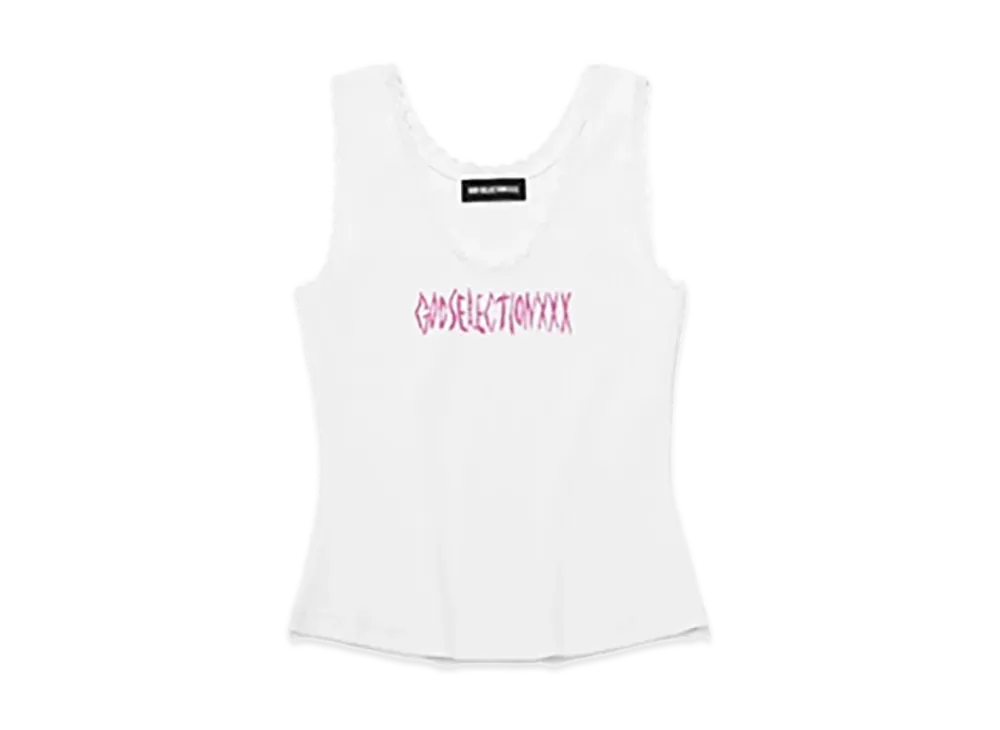 GOD SELECTION XXX Lace Tank GXL-S25-CS-03 "White"