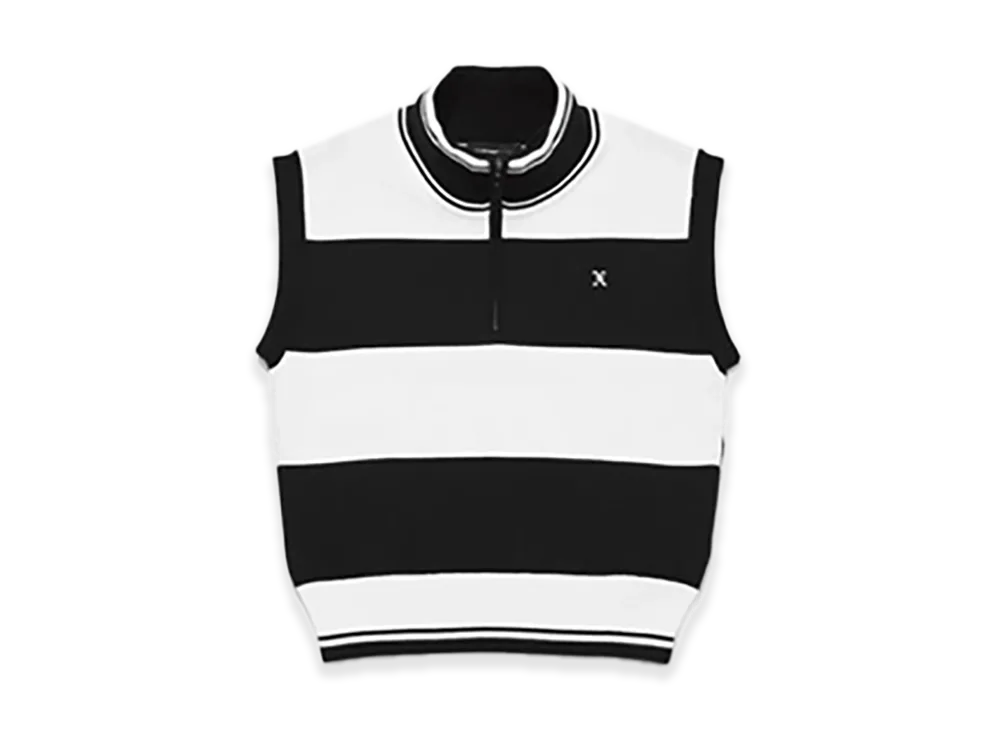 GOD SELECTION XXX Knit Vest GXL-S25-KN-01 "White/Black"