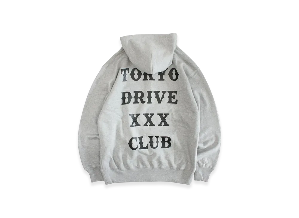 GOD SELECTION XXX x Tokyo Drive Car Club Collaboration Hoodie "Grey"